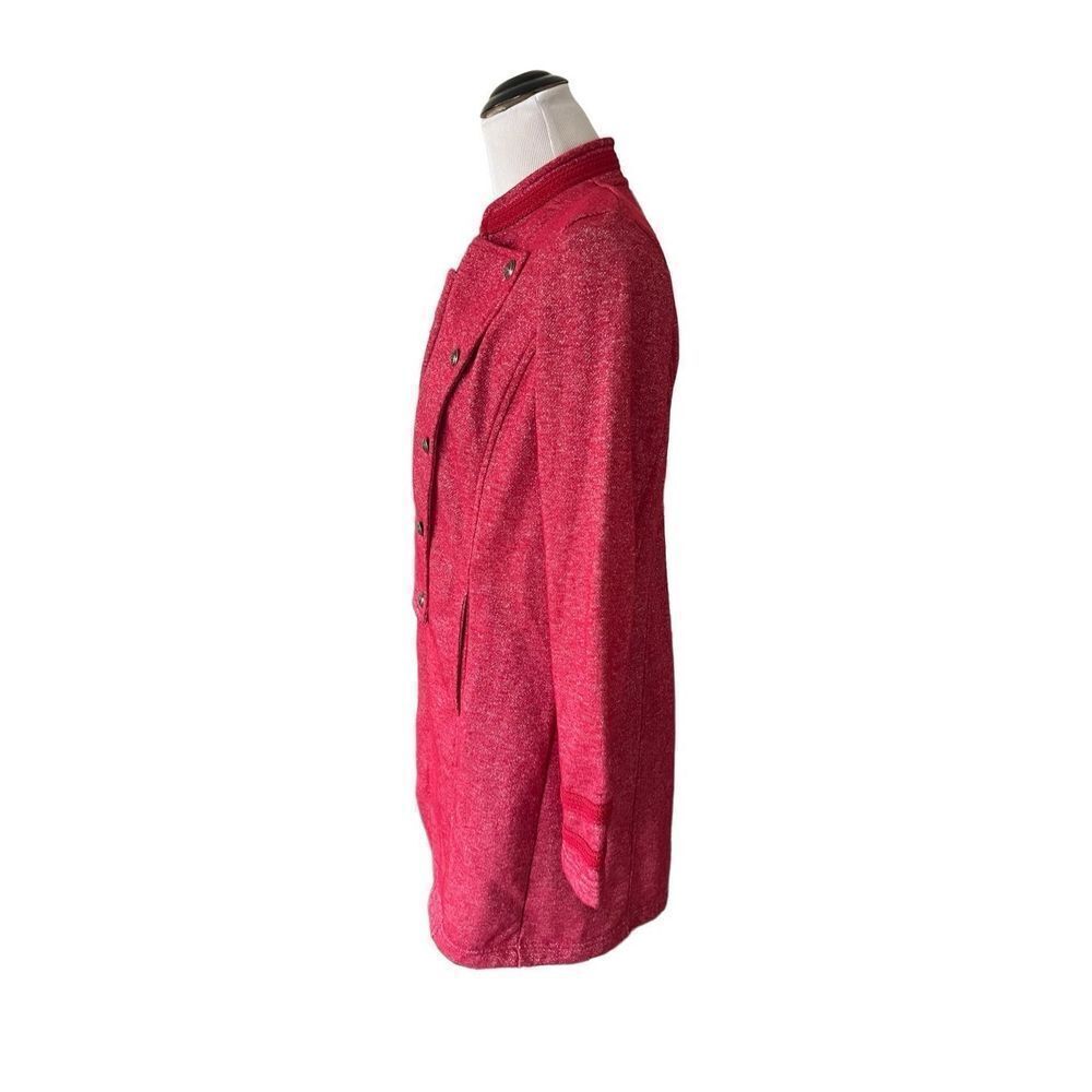 Tommy Hilfiger red military style open front jacket size M - Picture 3 of 7